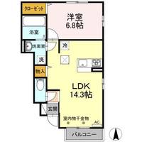 福島県福島市八木田字神明(アパート)の賃貸物件の間取り