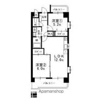 岐阜県岐阜市茜部菱野3(マンション)の賃貸物件の間取り