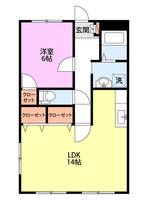 新潟県新潟市中央区紫竹山7(アパート)の賃貸物件の間取り