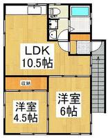 埼玉県新座市東北2(アパート)の賃貸物件の間取り