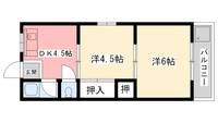 兵庫県西宮市上之町(アパート)の賃貸物件の間取り