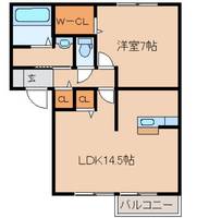 茨城県守谷市中央4(アパート)の賃貸物件の間取り
