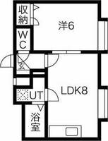 クラージュ学園前の間取り