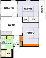 広島県広島市安芸区矢野東6(アパート)の賃貸物件の間取り