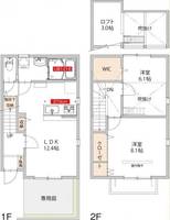 神奈川県横浜市港北区樽町4(一戸建)の賃貸物件の間取り