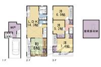 京都府京都市中京区壺屋町(一戸建)の賃貸物件の間取り