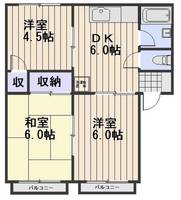 岡山県岡山市南区芳泉2の賃貸アパートの間取り