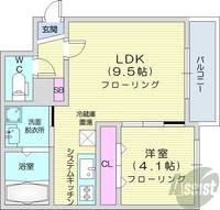 北海道札幌市北区麻生町4(マンション)の賃貸物件の間取り