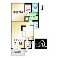 徳島県徳島市庄町1(アパート)の賃貸物件の間取り