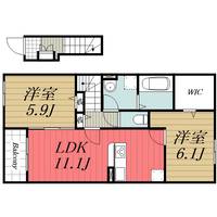 千葉県八街市八街ろ(アパート)の賃貸物件の間取り