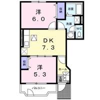 富山県富山市萩原(アパート)の賃貸物件の間取り