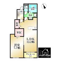 徳島県阿南市見能林町(アパート)の賃貸物件の間取り