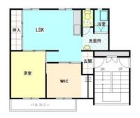 大阪府茨木市新郡山2(マンション)の賃貸物件の間取り