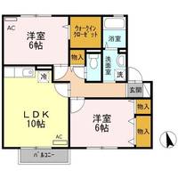 広島県福山市東手城町4(アパート)の賃貸物件の間取り