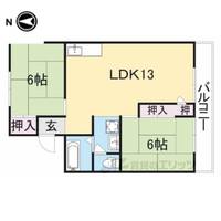 ユーメゾン生駒の間取り