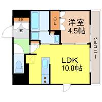愛知県名古屋市中区丸の内2(マンション)の賃貸物件の間取り
