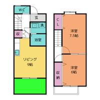 愛知県岡崎市竜美南2(一戸建)の賃貸物件の間取り