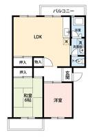 公社賃貸SMALIO 熊取Bの間取り