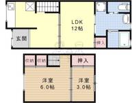 大阪府大阪市東住吉区矢田1(一戸建)の賃貸物件の間取り