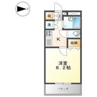 岡山県倉敷市三田(アパート)の賃貸物件の間取り