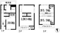 クレスト甲東園A棟の間取り