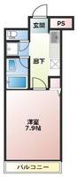 岡山県岡山市北区大供表町の賃貸マンションの間取り