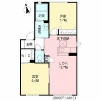 熊本県熊本市東区下江津4(アパート)の賃貸物件の間取り