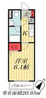 千葉県市川市湊(マンション)の賃貸物件の間取り