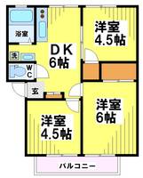 東京都府中市白糸台2(アパート)の賃貸物件の間取り