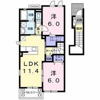 エクセラン三ノ宮 Bの間取り