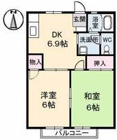 サンライフ木太 C棟の間取り