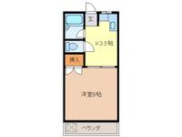 岐阜県岐阜市三田洞東1(アパート)の賃貸物件の間取り