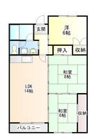 宮城県仙台市宮城野区萩野町2(マンション)の賃貸物件の間取り
