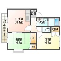 熊本県熊本市南区八幡6(アパート)の賃貸物件の間取り