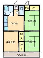 山陽ハイツ三の宮の間取り