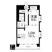 愛知県名古屋市中区千代田4(マンション)の賃貸物件の間取り