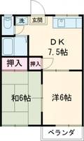 滋賀県彦根市外町(アパート)の賃貸物件の間取り