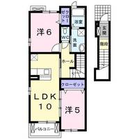 栃木県宇都宮市五代3(アパート)の賃貸物件の間取り