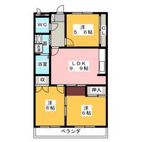 サンシティ中ノ宮 A棟の間取り