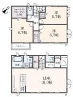 神奈川県川崎市多摩区登戸新町(一戸建)の賃貸物件の間取り