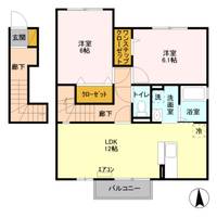 神奈川県厚木市下依知2(アパート)の賃貸物件の間取り