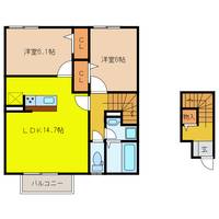岐阜県大垣市和合本町1(アパート)の賃貸物件の間取り