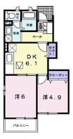 福島県本宮市岩根字南原田(アパート)の賃貸物件の間取り
