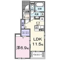 静岡県浜松市中央区恩地町(アパート)の賃貸物件の間取り