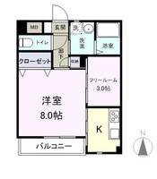 長野県松本市大字里山辺(アパート)の賃貸物件の間取り