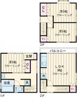 東京都江戸川区篠崎町7(一戸建)の賃貸物件の間取り
