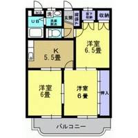 栃木県宇都宮市鶴田1(マンション)の賃貸物件の間取り