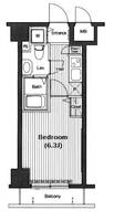 東京都港区高輪2(マンション)の賃貸物件の間取り