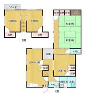 山口県岩国市由宇町西2(一戸建)の賃貸物件の間取り