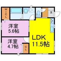 埼玉県羽生市中央4(一戸建)の賃貸物件の間取り